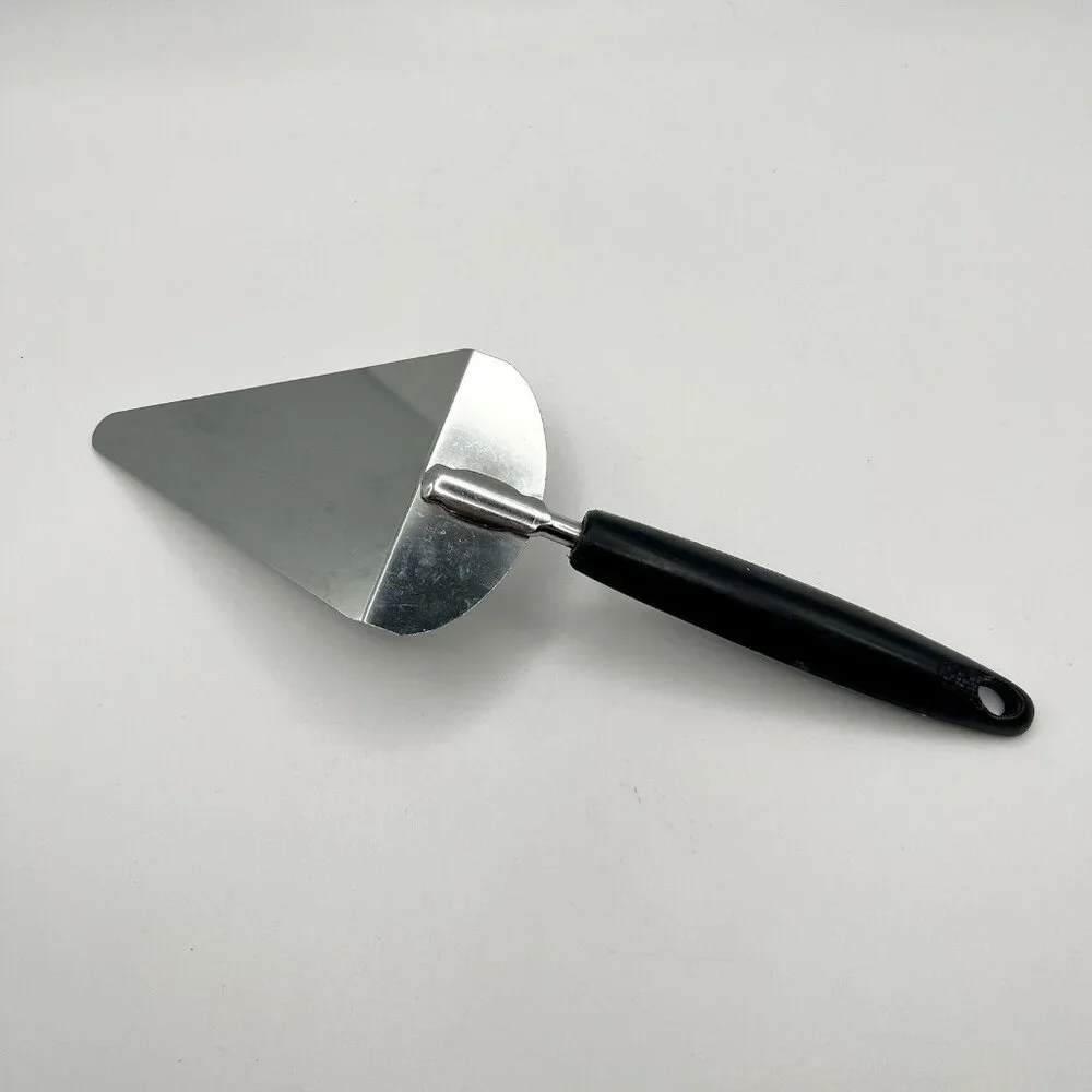 Vintage EKCO USA Pie Cake Server Black Handle Stainless Steel Kitchen Utensil